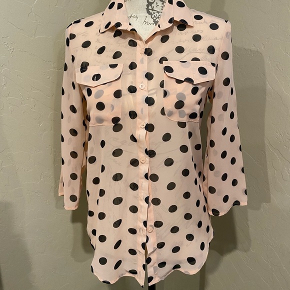 Women’s polka dot shirt size Small - Picture 4 of 7